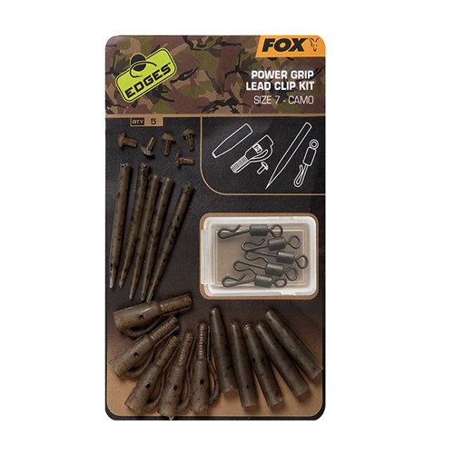 Fox - Edges Camo Power Grip Lead Clip Kit Size 7