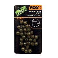 Fox - Edges Tapered Bore Beads Trans Khaki - 6 mm