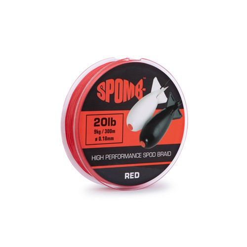 Spomb - Braid 300m 9kg 20lb RED 0.18mm