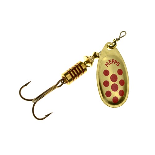 Mepps - Spinner  Aglia Decorees Gold/Red Dots - No. 1