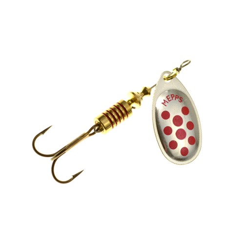Mepps - Spinner Aglia Decorees Silver/Red Dots - No. 2