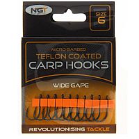NGT - Teflon Coated Micro Barbed Wide Gape - 6