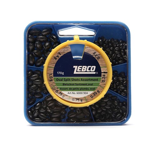 Zebco - Oval Split Shot Assortment 170g