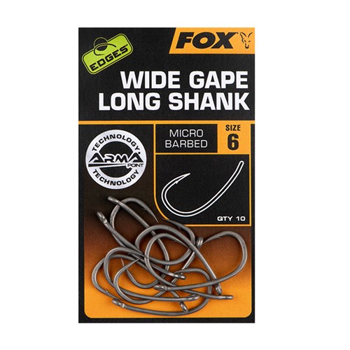 Fox - Edges Wide Gape Long Shank - 6