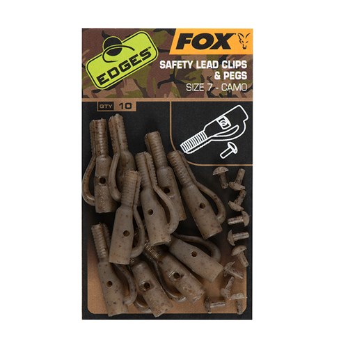 Fox - Edges Camo Size 7 lead clip + pegs