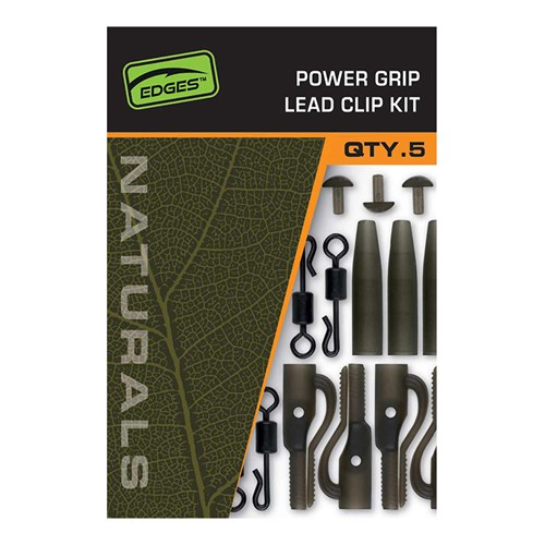 Fox - Edges Naturals Power Grip Lead clip kit x 5