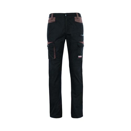 Fageo - Παντελόνι Εργατικό Strech Μαύρο/Καφέ