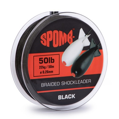 Spomb - Braided leader 22kg / 50lb Black