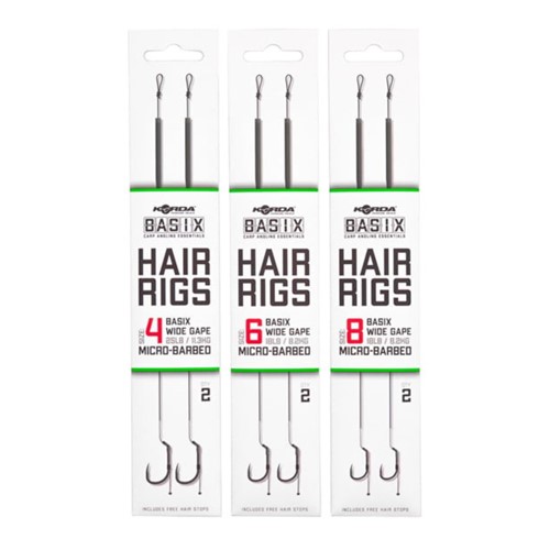 Korda - Basix Hair Rigs Wide Gape 4 25lb