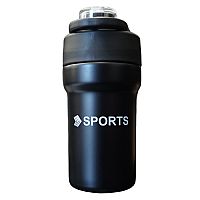 Φορητό παγούρι-θερμός με καλαμάκι - 500ml Black