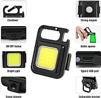 Mini επαναφορτιζόμενος φακός LED μπρελόκ