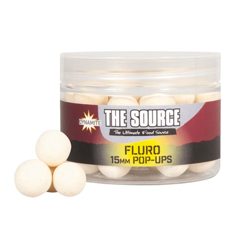 Dynamite Baits - The Source White Fluro Pop-Ups 15mm