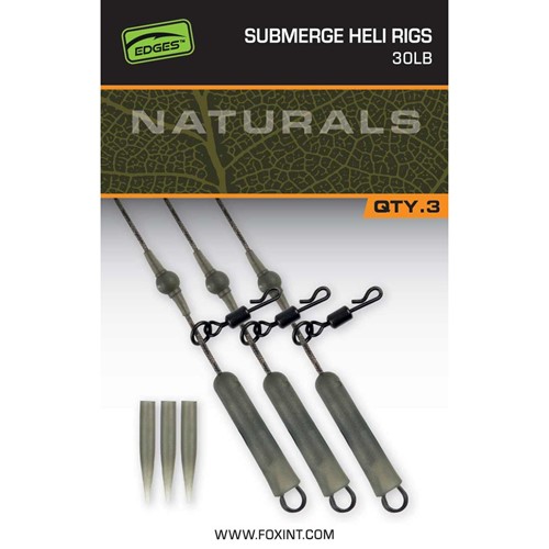 Fox - Naturals Submerged Heli Rigs 30lb x 3