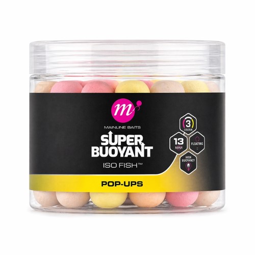 Mainline - ISO Fish Super Buoyant Pop-Ups Pink Yellow White 13mm 