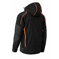 Μπουφάν Softshell Κυνηγιού Μαύρο με Πορτοκαλί Λεπτομέρειες