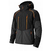 Μπουφάν Softshell Κυνηγιού Μαύρο με Πορτοκαλί Λεπτομέρειες