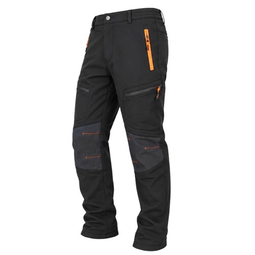 MASTINO M2323-1 Παντελόνι Outdoor Αδιάβροχο & Αντιανεμικό με Ενισχυμένα Γόνατα - Μαύρο/Πορτοκαλί